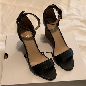 Black heels with ankle strap
